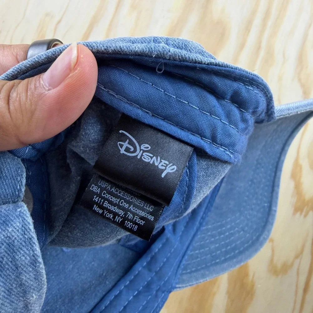 Disney Dumbo Embroidered Washed Blue Denim Adjustable Dad Hat Baseball Cap